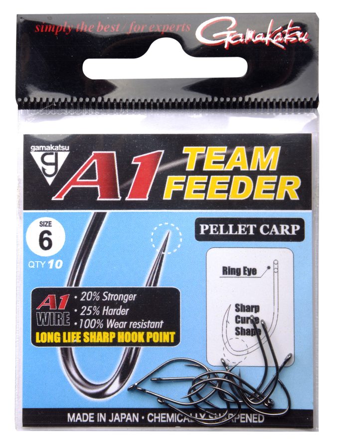 A1 TEAM FEEDER EYED HOOKS PELLET CARP